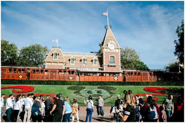 Clock tower at entrance of Disneyland